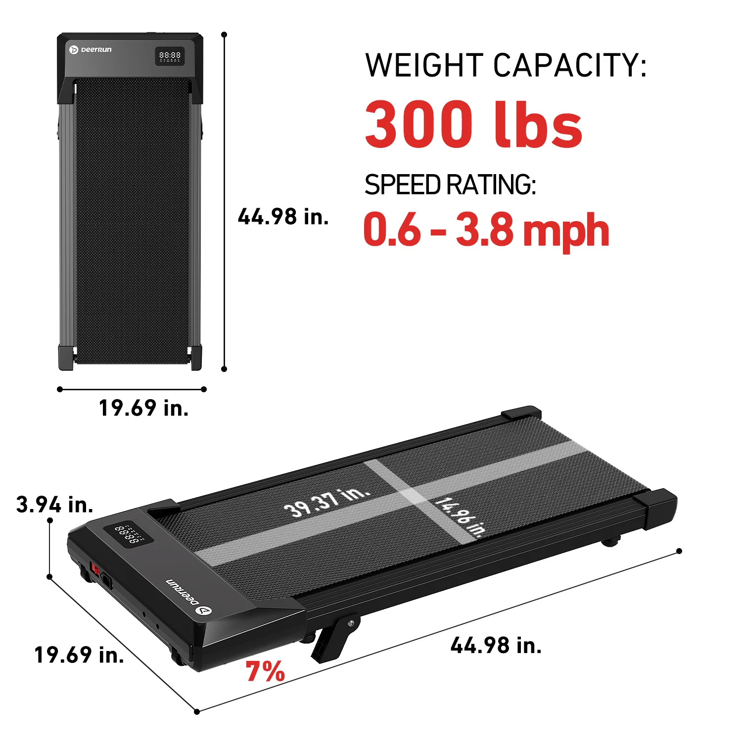 DeerRun 2026 Q2 Urban Plus Smart Walking Pad with 7% Incline for Space-Saving Active Walking - Image 4