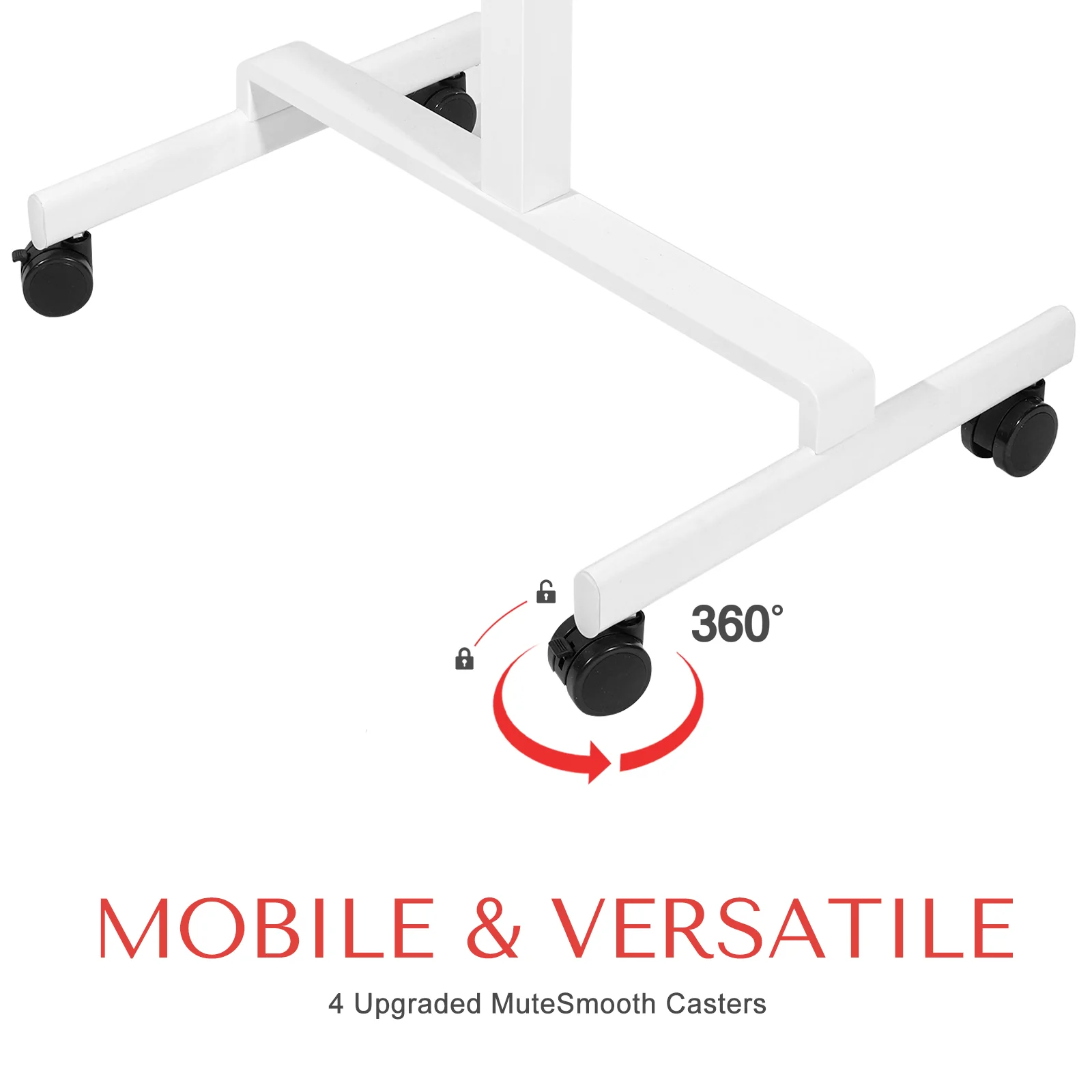 DeerRun® Adjustable Standing Desk - 31.5''L *18.9''W Large Rolling Laptop Desk for Treadmills - Image 3